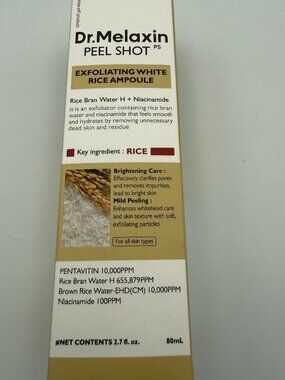 Dr.Melaxin Peel Shot Exfoliating White Rice Ampoule 80ml